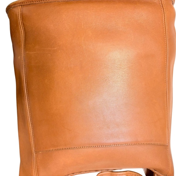 COACH (# 9060) “Legacy Slim Duffle Sac” British Tan brown Leather Shoulder Bag - Picture 6 of 10